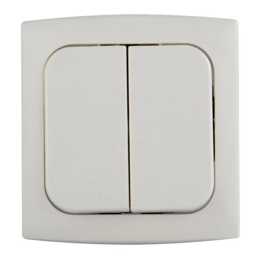 Haba C-line wipschakelaar dubbel wit