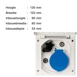 Haba ESB-3 Unit uitvoerdoos wit
