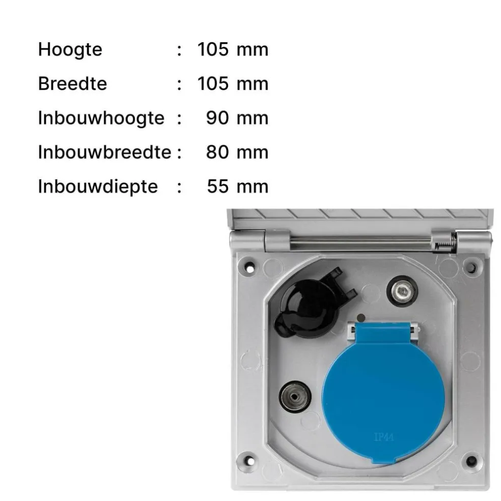 Haba ESB-3 Unit uitvoerdoos zonder kabel zilver