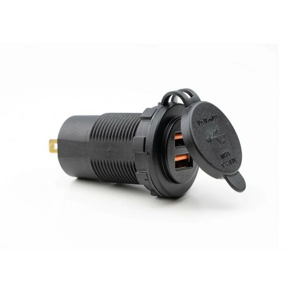 Haba Powerline dubbele inbouw USB lader 2,4A + QC3.0