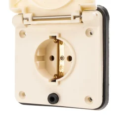 Haba wandcontactdoos 230 volt beige