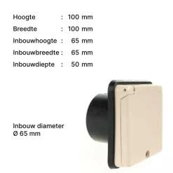 Haba wandcontactdoos 230 volt beige