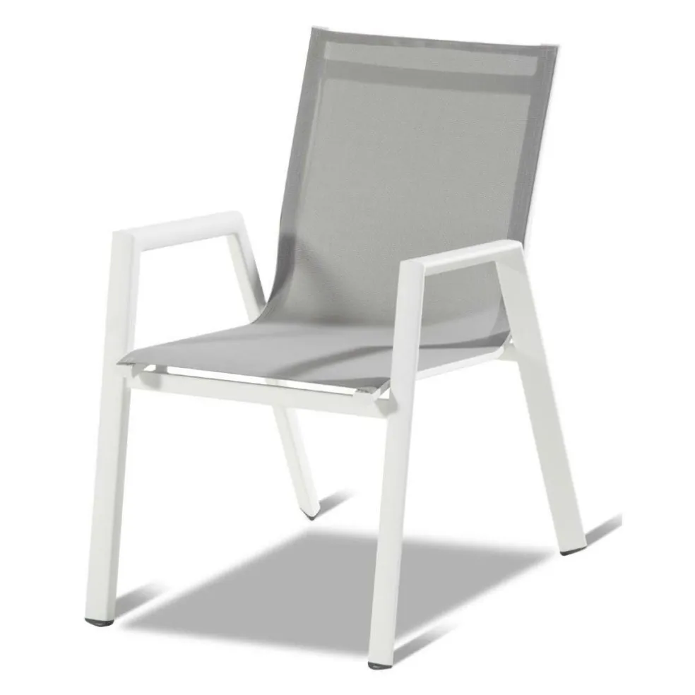 Hartman Aruba dining tuinstoel white grey