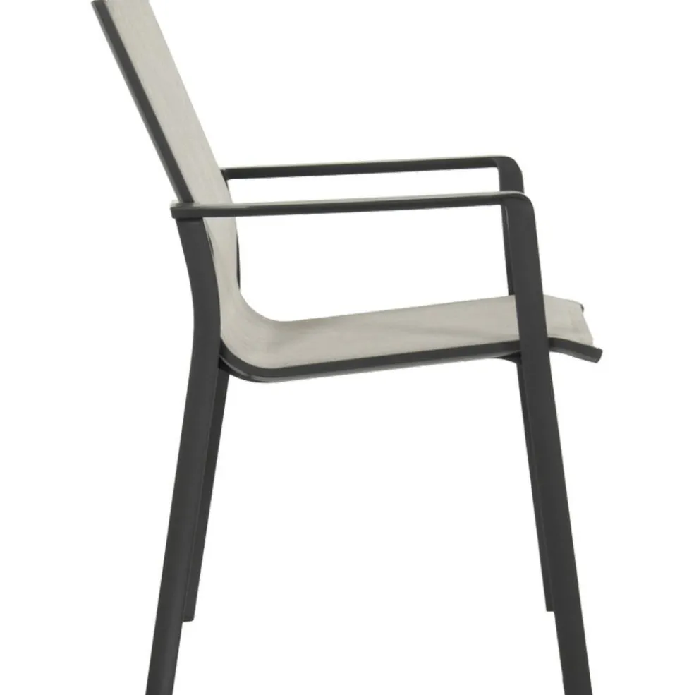 Hartman Lea stapelbare tuinstoel anthracite xerix