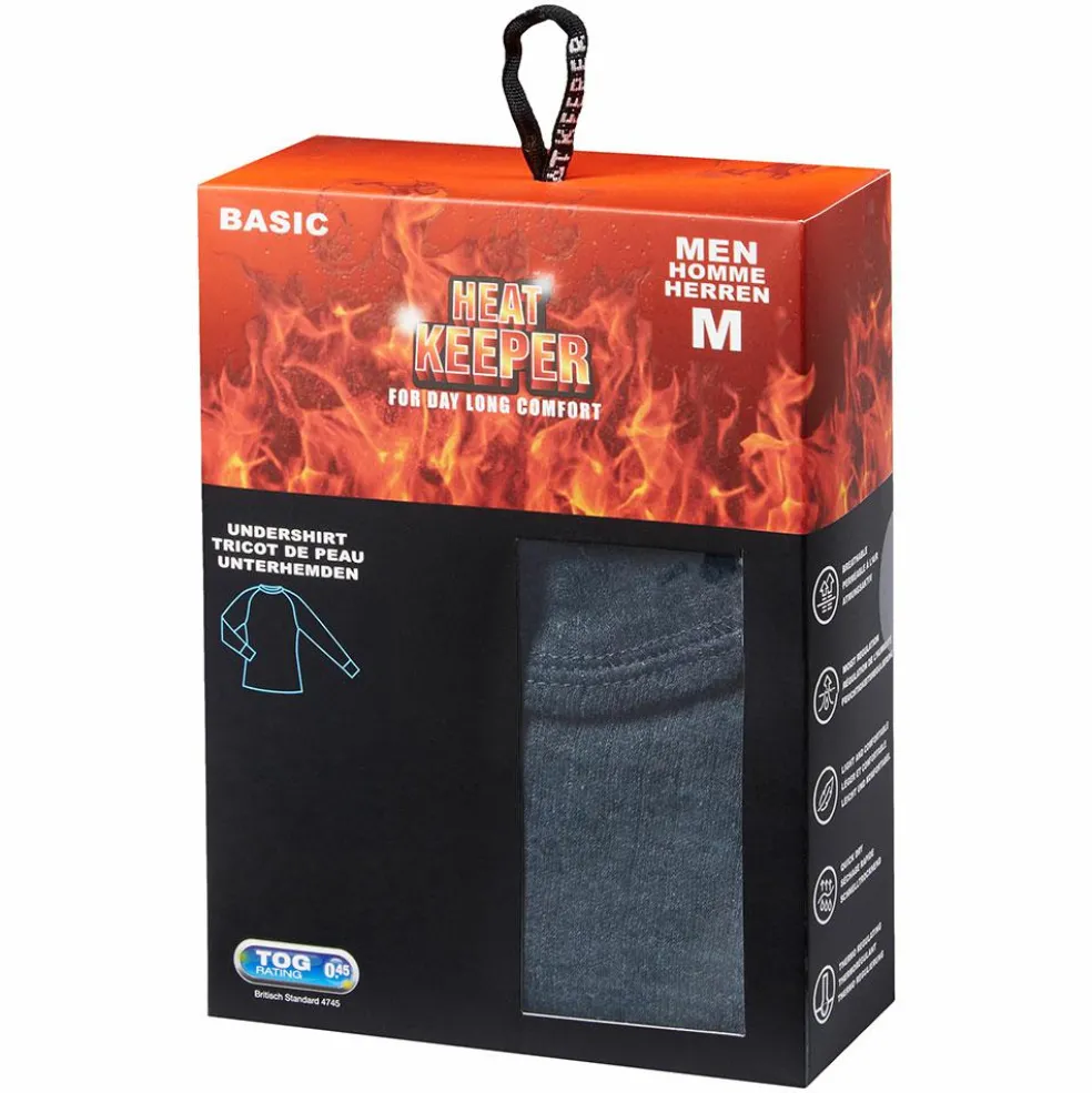 Heatkeeper Basic LS thermoshirt heren antraciet