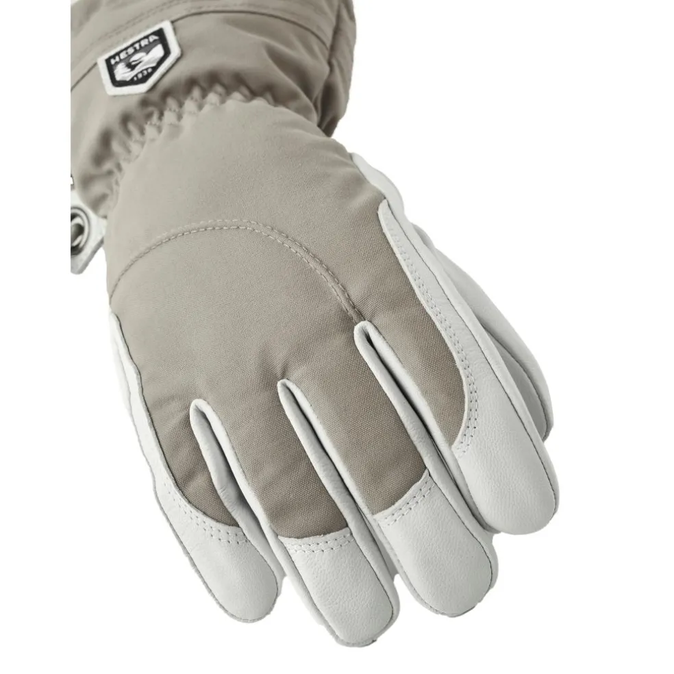 Hestra Heli Ski handschoenen dames khaki offwhite