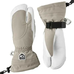 Hestra Heli Ski Lobster handschoenen dames khaki offwhite