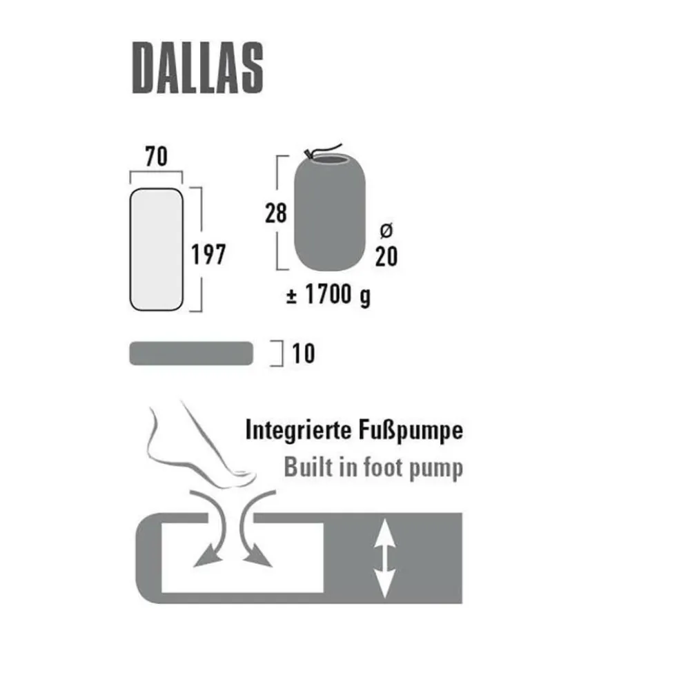 High Peak Dallas Single luchtbed citronelle
