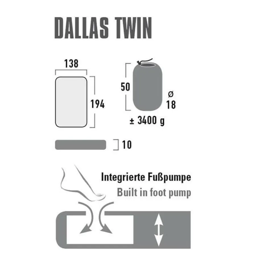 High Peak Dallas Twin luchtbed citronelle