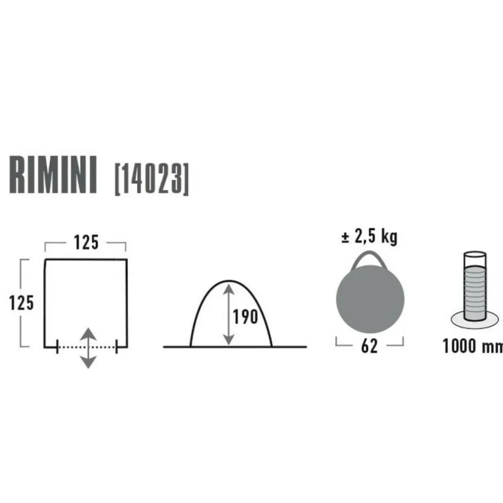 High Peak Rimini douchetent blue