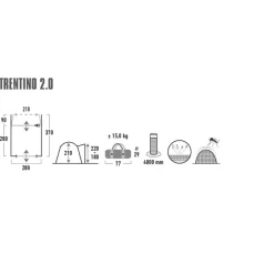 High Peak  Trentino 2.0 bustent