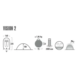 High Peak Vision 2 pop up tent black