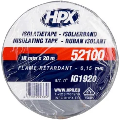 HPX 52100 isolatietape grijs 19 mm x 20 meter