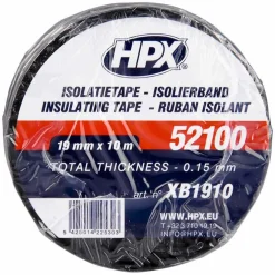 HPX 52100 isolatietape zwart 19 mm x 20 meter