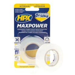 HPX Maxpower dubbelzijdige tape 19 mm x 2 meter