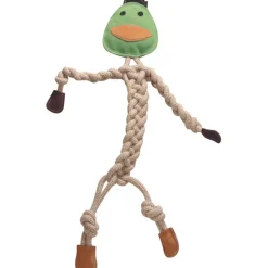 HuggleHounds Dilley Duck Natural Rope Knottie Large hondenspeelgoed