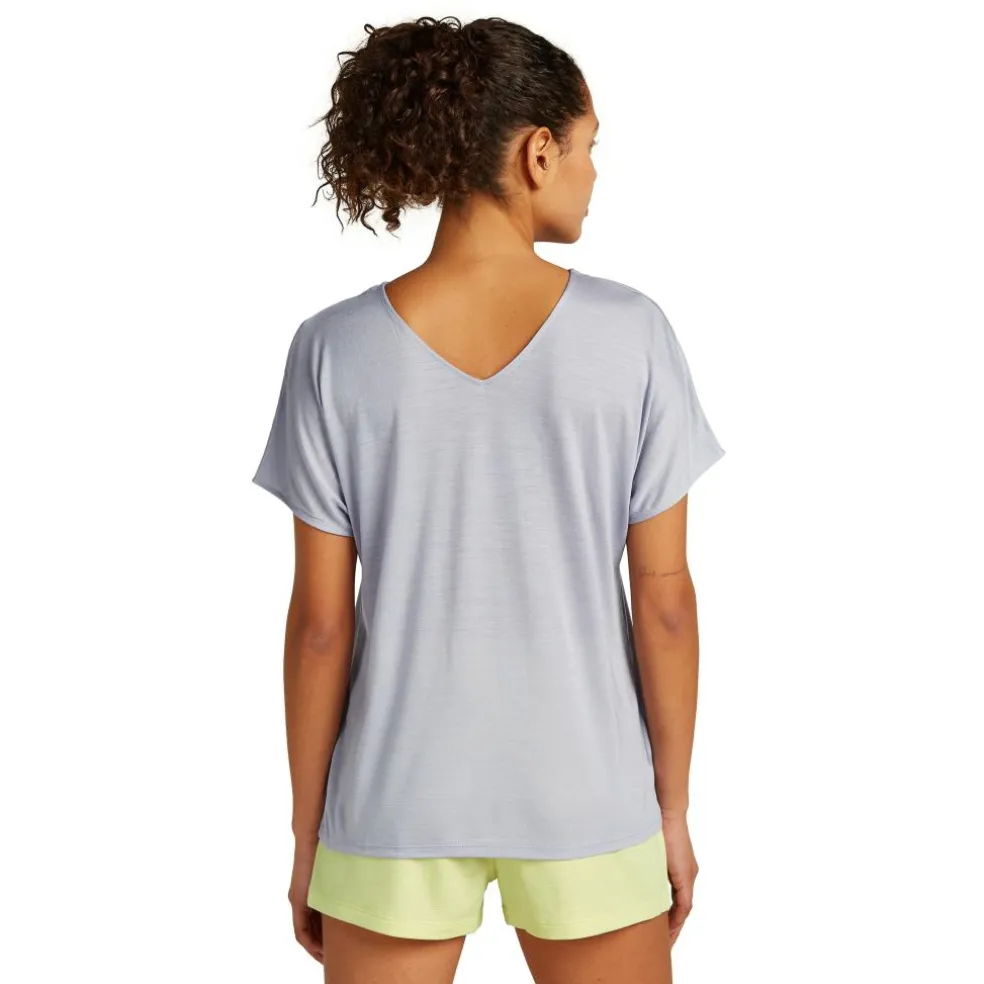 Icebreaker Drayden Reversible shirt dames grey quartz
