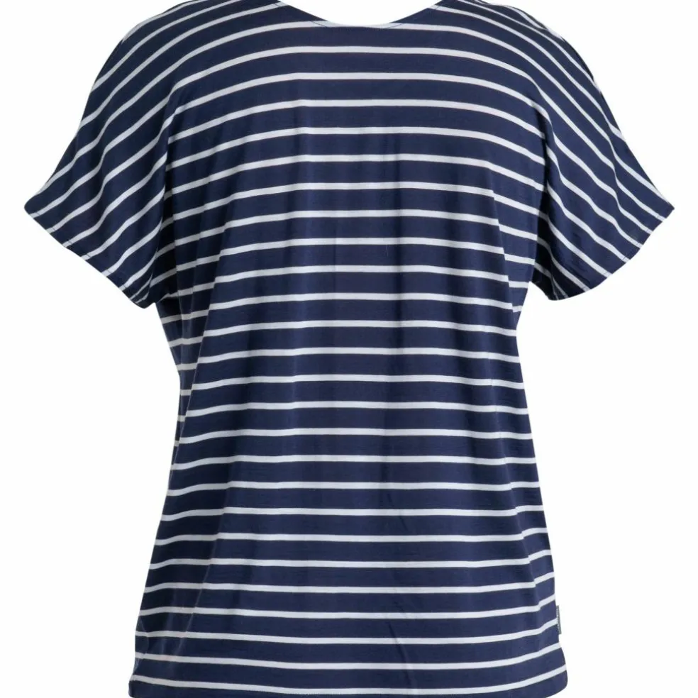 Icebreaker Drayden Reversible Stripe shirt dames midnight navy snow