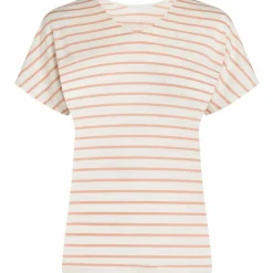Icebreaker Drayden Reversible Stripe shirt dames ecru heather desert sand