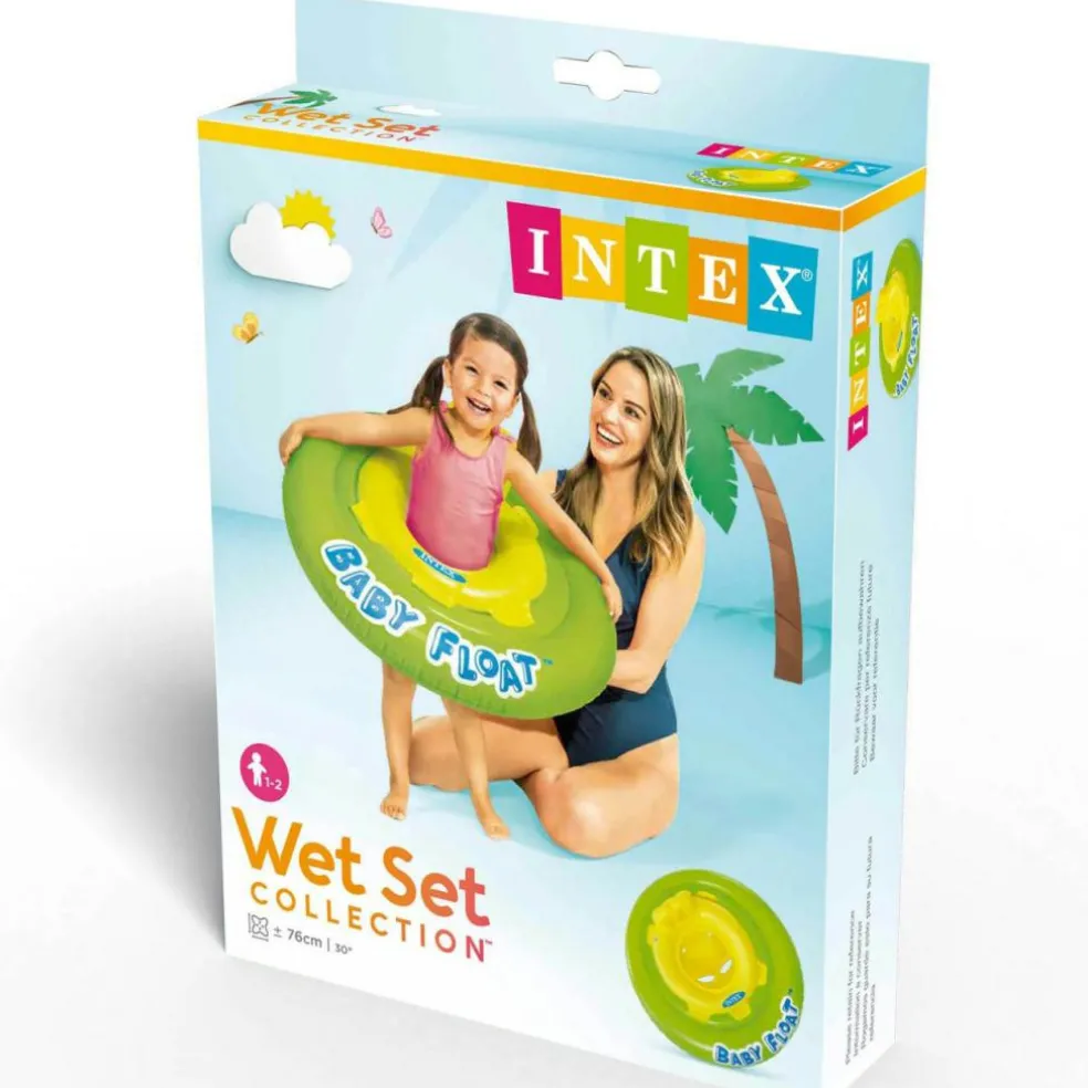 Intex Baby drijfstoel 1 tot 2 jaar green yellow