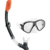 Intex Reef Rider snorkelset black white orange