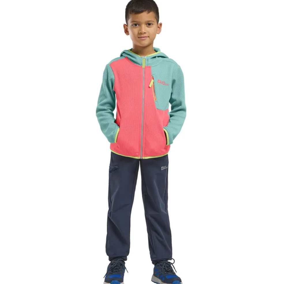 Jack Wolfskin Actamic Grid fleece vest junior sunset coral