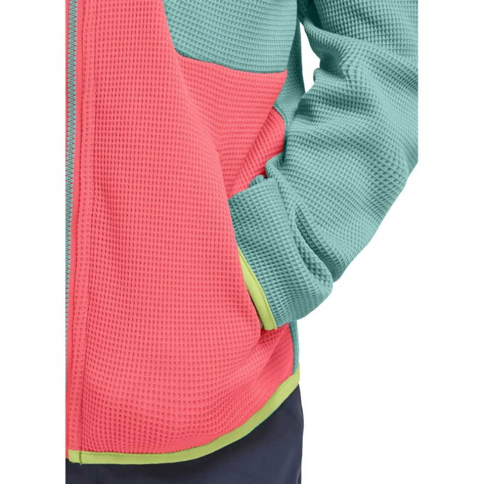 Jack Wolfskin Actamic Grid fleece vest junior sunset coral