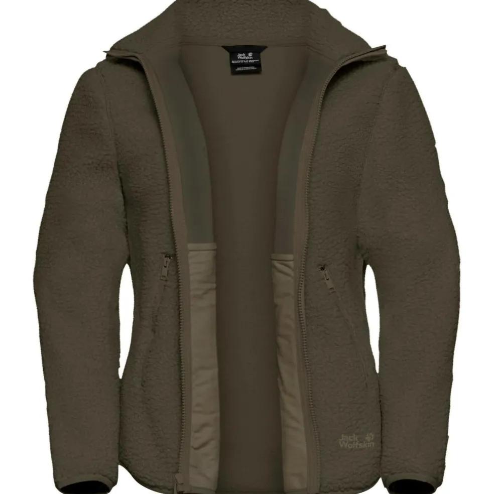 Jack Wolfskin High Curl fleece vest dames obsidian moss