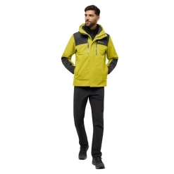 Jack Wolfskin  Jasper 3-in-1 outdoor jack heren chartreuse