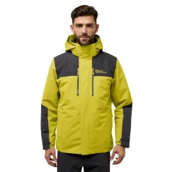 Jack Wolfskin  Jasper 3-in-1 outdoor jack heren chartreuse