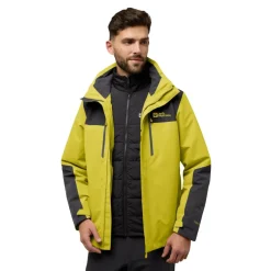 Jack Wolfskin  Jasper 3-in-1 outdoor jack heren chartreuse