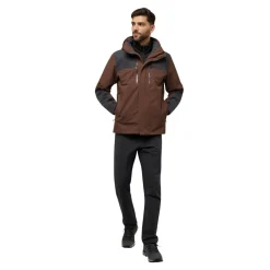 Jack Wolfskin  Jasper 3-in-1 outdoor jack heren hot choc
