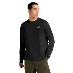 Jack Wolfskin  Prelight Trail Crew shirt heren black