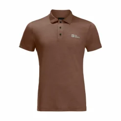 Jack Wolfskin  Travel polo heren dark rust heather