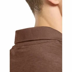 Jack Wolfskin  Travel polo heren dark rust heather