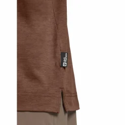 Jack Wolfskin  Travel polo heren dark rust heather