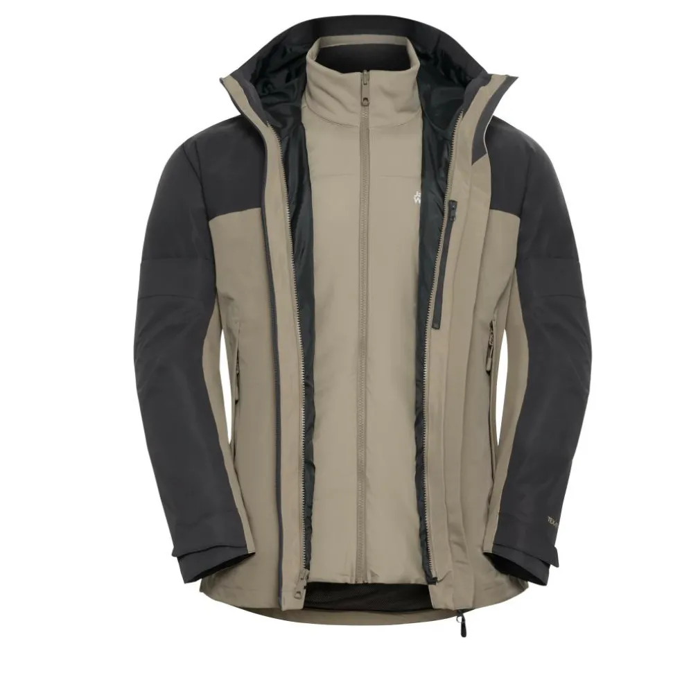 Jack Wolfskin Wild Places 3-in-1 outdoor jack heren linen
