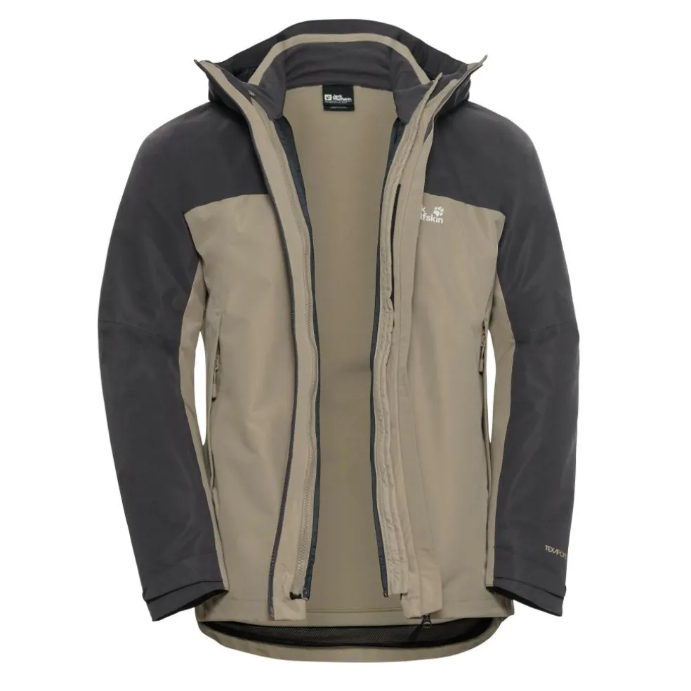 Jack Wolfskin Wild Places 3-in-1 outdoor jack heren linen
