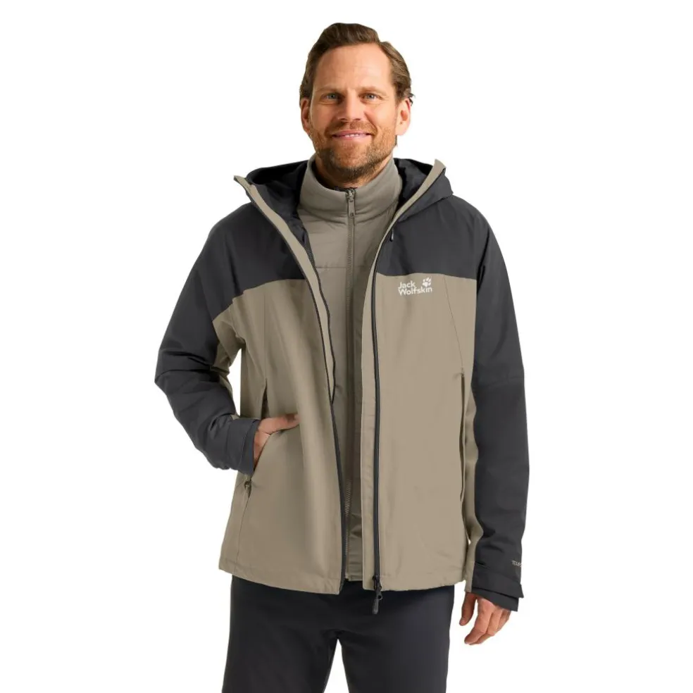 Jack Wolfskin Wild Places 3-in-1 outdoor jack heren linen