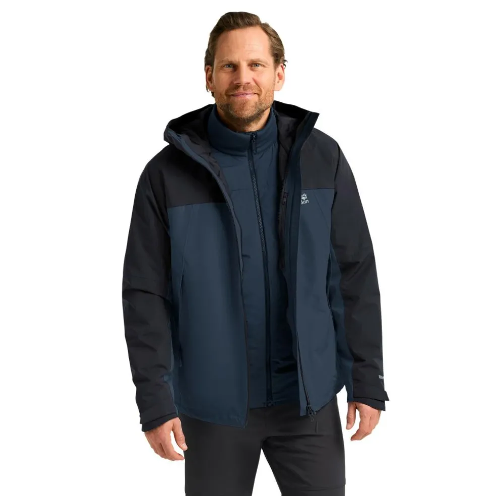 Jack Wolfskin Wild Places 3-in-1 outdoor jack heren midnight sky