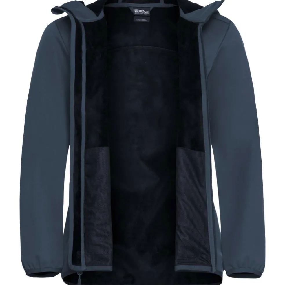 Jack Wolfskin Windhain Hoody softshell jas dames midnight sky