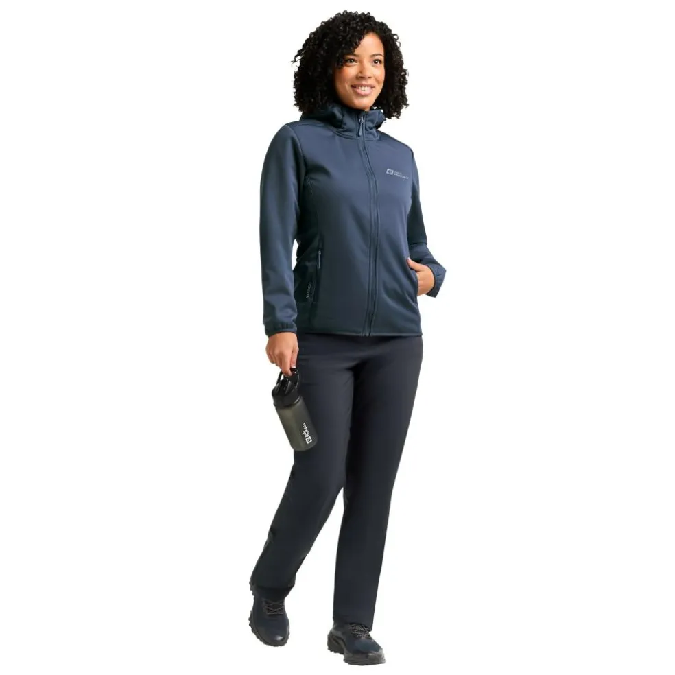 Jack Wolfskin Windhain Hoody softshell jas dames midnight sky