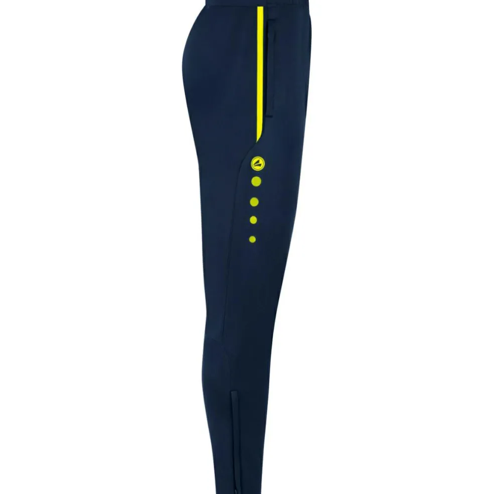 JAKO Allround trainingsbroek marine fluogeel