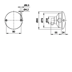 Jokon Type 710 richtingaanwijzer haaks ø 95 mm oranje