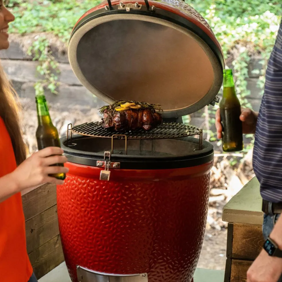 Kamado Joe Classic III stand alone houtskoolbarbecue red