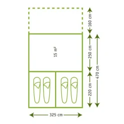 Karsten Lacerta tunneltent beige 2025