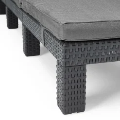 Keter Daytona Sunlounger ligbed graphite inclusief  kussen