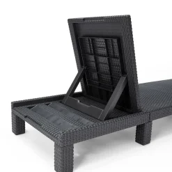Keter Daytona Sunlounger ligbed graphite inclusief  kussen