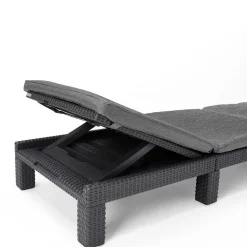 Keter Daytona Sunlounger ligbed graphite inclusief  kussen