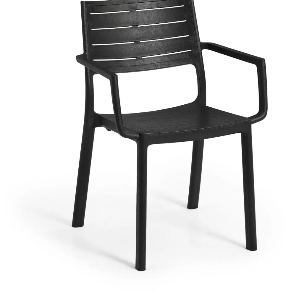 Keter Metaline stapelbare tuinstoel zwart